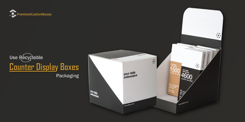 recyclable counter display boxes