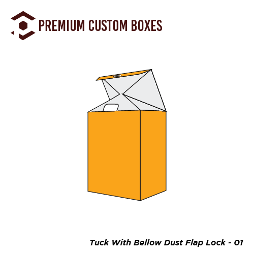 Custom Tuck with Bellow Dust Flap Lock | Premium Custom Boxes