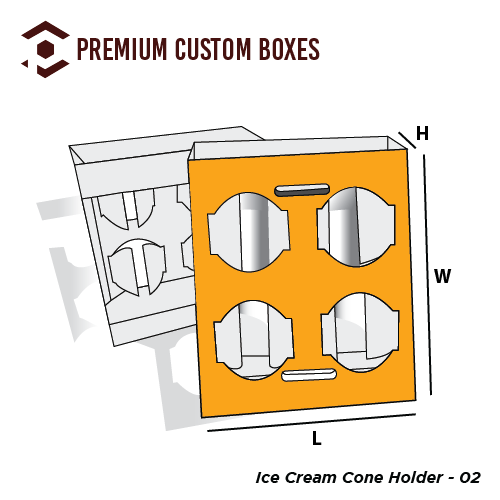 Custom Ice Cream Cone Holder Ice Cream Cone Holder Boxes PCB