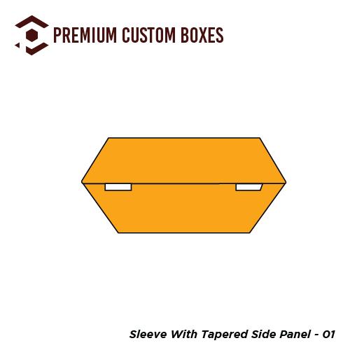 Custom Sleeve with Tapered Side Panel Custom Boxes