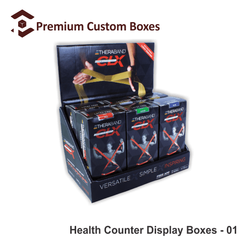Health counter display boxes