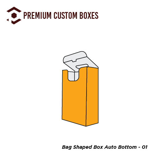 Custom Bag Shaped Box Auto Bottom
