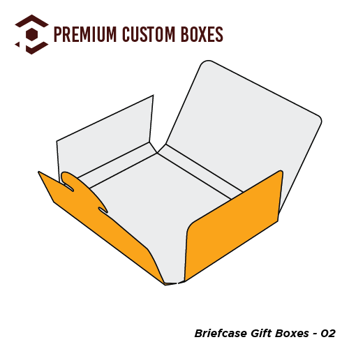 Custom Carton Briefcase Gift Boxes Premium Custom Boxes