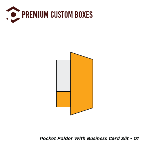 Pocket Folder With Business Card Slit