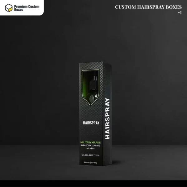 Custom Hairspray Boxes with window 1