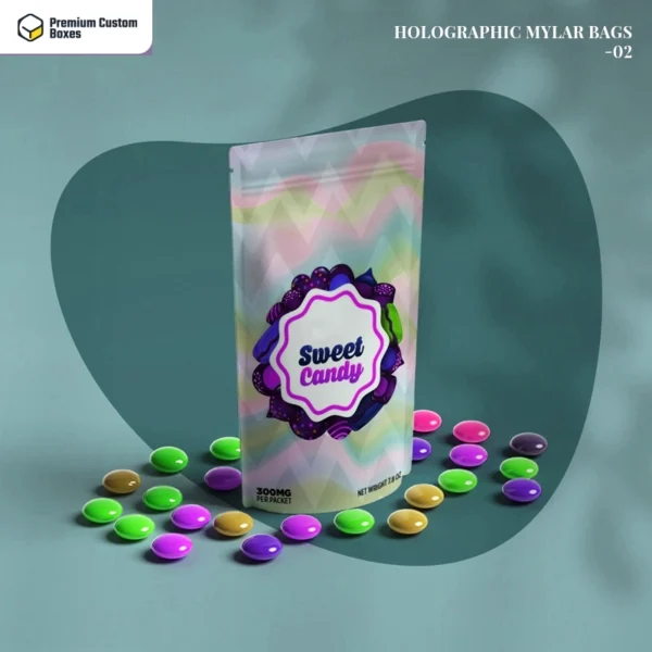 Custom Holographic mylar bags Wholesale