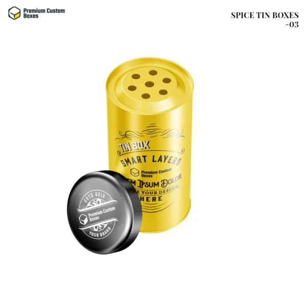 Spice tin boxes with lids