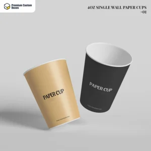 Custom 4oz Single Wall Paper Cups